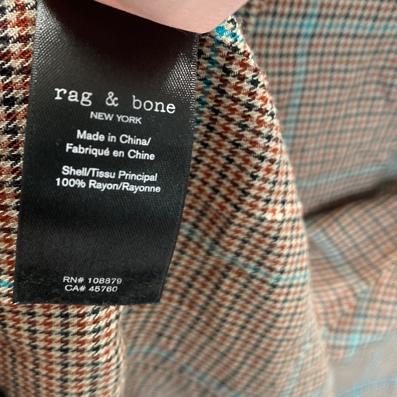 (A54) rag & bone Field Plaid Shirt, Color - Tan Multi, Size Medium - Picture 13 of 16